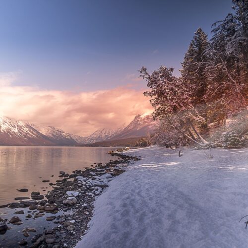 Lake-Mcdonald-winter-sun-rays